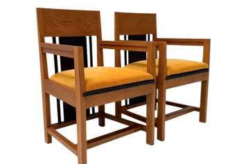 Two Art Deco Modernist High Back Armchairs by Cor Alons, 1927